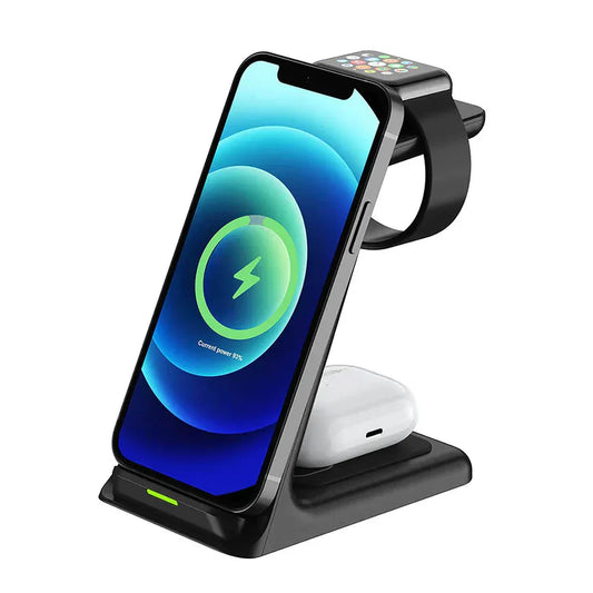 20W Wireless Charger Stand For IPhone 15 14 13 12 11 XR 8 Apple Watch 3 In 1 Fast Charging Dock Station for Airpods Pro IWatch 9